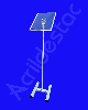 Porta Folheto Pedestal Acrilico de chão Cardapio e Panfleto A4 30x21 Base Aluminio H Branco