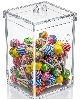 Potes de Acrílico para Lojistas Pets racão e produtos a granel 33 x 20 cm (alt x base) - 13,2 L