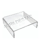 Suporte de mesa para Monitor e notebook de acrilico cristal transparente 25x25x6 5mm