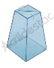 Urna de acrilico Azul claro 30cm alt Piramide para eventos