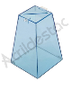 Urna de acrilico Azul claro 30cm alt Piramide para eventos