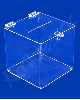 Urna de acrilico Cristal 15x15cm alt Quadrada Cubo sorteios e doações 