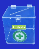 Urna de acrilico Cristal 15x15cm alt Quadrada Cubo sorteios e doações 