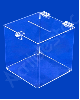 Urna de acrilico Cristal 15x15cm alt Quadrada Cubo sorteios e doações 