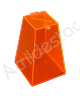 Urna de acrilico Laranja Fluorescente 30cm alt Piramide para eventos