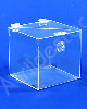 Urna de PS Cristal Quadrada similar ao acrilico Cubo 25x25cm sorteio e promoção