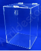 Urna de acrilico Cristal transparente 30 alt x 20 x 20cm Base Quadrada para cupons