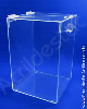 Urna de acrilico Cristal transparente 30 alt x 20 x 20cm Base Quadrada para cupons