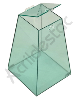 Urna de acrilico Verde Vidro 30cm alt Piramide para eventos