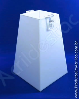Urna em PS Branca Piramide similar ao Acrilico 20cm alt CIPA e Adesivo Personalizada